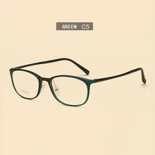 Load image into Gallery viewer, width-137 7g ultra light square steel frames eyeglasses women men myopic retro optical female prescription spectacles frames