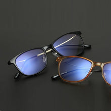 Load image into Gallery viewer, width-140 Blue film TR memory metal anti-blue ray glasses men women mobile phone game office computer mirror retro eyewear