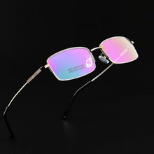 Carica l&#39;immagine nel visualizzatore di Gallery, width-143 Titanium Alloy Memory Temple Men Glasses Eyewear Frames Half Rim Myopia Glasses Eyeglasses Frames Reading Glasses New