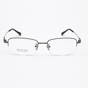 width-143 Titanium Alloy Memory Temple Men Glasses Eyewear Frames Half Rim Myopia Glasses Eyeglasses Frames Reading Glasses New