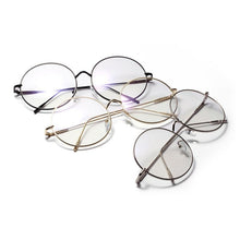 Load image into Gallery viewer, women Metal Sunglass Eyewear Accessories Oversized  Frames Round Frame Clear lens Women\&#39;s Glasses Eyeglasses Femme