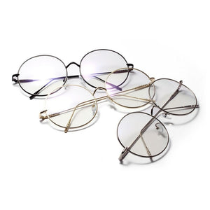 women Metal Sunglass Eyewear Accessories Oversized  Frames Round Frame Clear lens Women\'s Glasses Eyeglasses Femme