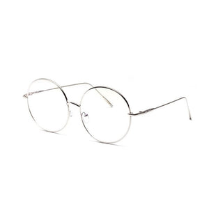 women Metal Sunglass Eyewear Accessories Oversized  Frames Round Frame Clear lens Women\'s Glasses Eyeglasses Femme