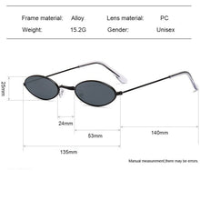 Load image into Gallery viewer, women Vintage Round Small Frame Sunglasses Womens Brand Designer Oval Female Sun Glasses