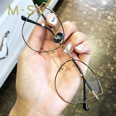 women designer glasses frame 2023  glasses frame  retro vintage cat eye round circle women gold frame glasses