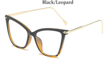 Carica l&#39;immagine nel visualizzatore di Gallery, women&#39;s eyeglass frame Transparent Cat&#39;s eye optical glasses woman Metal frame  clear glasses Black Spectacle Frame 2022