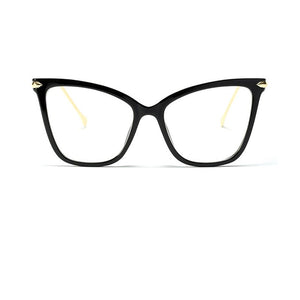 women's eyeglass frame Transparent Cat's eye optical glasses woman Metal frame  clear glasses Black Spectacle Frame 2022