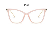 Carica l&#39;immagine nel visualizzatore di Gallery, women&#39;s eyeglass frame Transparent Cat&#39;s eye optical glasses woman Metal frame  clear glasses Black Spectacle Frame 2022