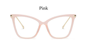 women's eyeglass frame Transparent Cat's eye optical glasses woman Metal frame  clear glasses Black Spectacle Frame 2022