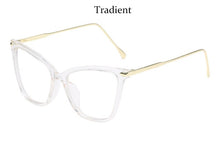 Carica l&#39;immagine nel visualizzatore di Gallery, women&#39;s eyeglass frame Transparent Cat&#39;s eye optical glasses woman Metal frame  clear glasses Black Spectacle Frame 2022