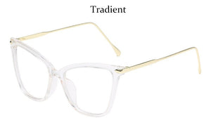 women's eyeglass frame Transparent Cat's eye optical glasses woman Metal frame  clear glasses Black Spectacle Frame 2022