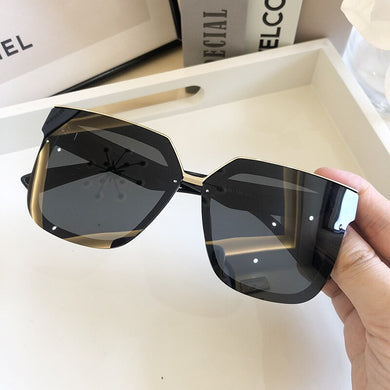 women's polarized square sunglasses  brand oversized black shades flat lens male female driving glasses oculos