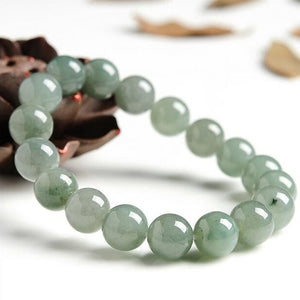 yu xin yuan Fine Jewelry Natural A Emerald 10mm round bead bracelet handmade Jade bangle for men jewelry women jewelry