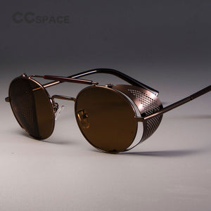 zml14 Retro Round Metal Sunglasses Steampunk Men Women Brand Designer Glasses Oculos De Sol Shades UV Protection